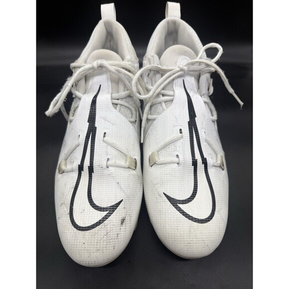 Nike Alpha Menace Pro 3 Football Cleats White Black CT6649-109 Mens Size 12 EUC - Picture 3 of 7